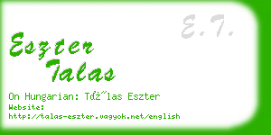 eszter talas business card